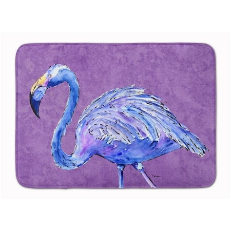 Carolines Treasures Carolines Treasures 8874RUG Flamingo on Purple Machine Washable Memory Foam Mat 8874RUG